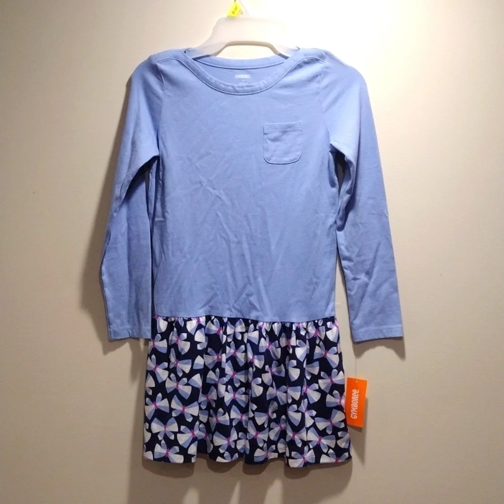 Gymboree Kids’ Size 10 Butterfly Print Long Sleeve Dress – Colorful Design